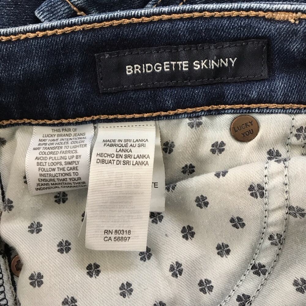 Lucky Brand Skinny Jeans Bridgette Style High Waisted with Distress Size 4/27 - Picture 9 of 10